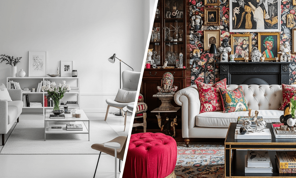 Comparison of minimalist and maximalist home decor styles